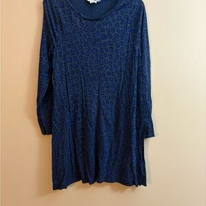 Boden Blue Leopard Print Dress Size 8!!